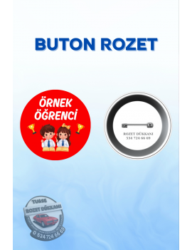 ÖRNEK ÖĞRENCİ ROZETİ | OKUL MOTİVASYON VE BAŞARI ROZETİ