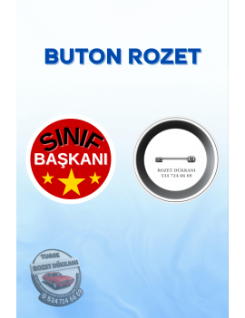 SINIF BAŞKAN YARDIMCISI ÖĞRENCİ ROZETİ | OKUL VE GÖREV ROZETİ