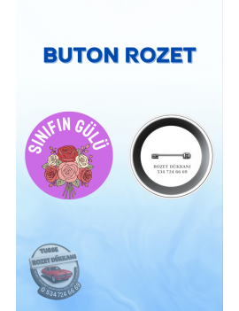 SINIFIN GÜLÜ ÖĞRENCİ ROZETİ | OKUL VE MOTİVASYON ROZETİ