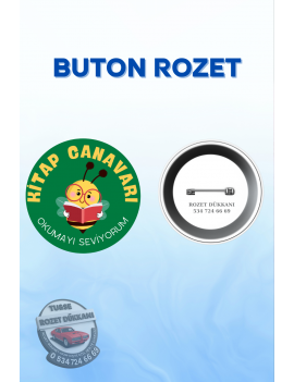 KİTAP CANAVARI OKUL ROZETİ – ÖĞRENCİ OKUMA ROZETİ