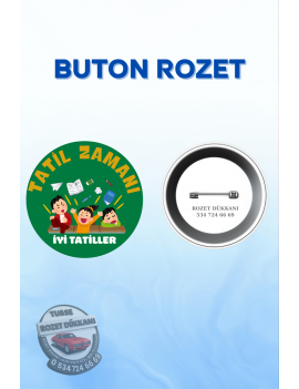 TATİL ZAMANI OKUL ROZETİ – RENKLİ ÖĞRENCİ ROZETİ