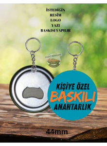 Kişiye Özel 44mm Buton Anahtarlık | Fotoğraf, Logo, Yazı Baskılı