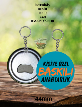 Kişiye Özel 44mm Buton Anahtarlık | Fotoğraf, Logo, Yazı Baskılı
