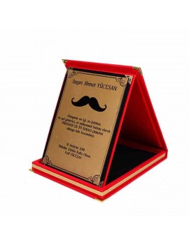 Kırmızı Kadife Albüm Plaket | 16x20 cm | Ödül ve Törenler İçin