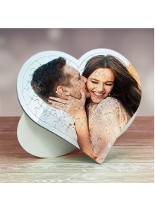 Kalp Puzzle A4 | 80 Parça | Kişiye Özel Baskılı