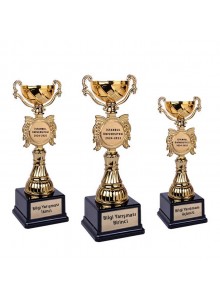 Kelebek Ödül Kupası | 35 cm | Plastik Gövde Metal Ağızlı