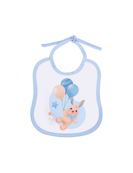 Kişiye Özel Keten Mavi Bebek Önlüğü | İsim, Tarih, Yazı veya Logo Baskısı Yapılır