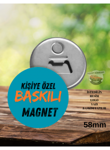 Kişiye Özel 58mm Buton Magnet | Fotoğraf, Logo, Yazı Baskılı
